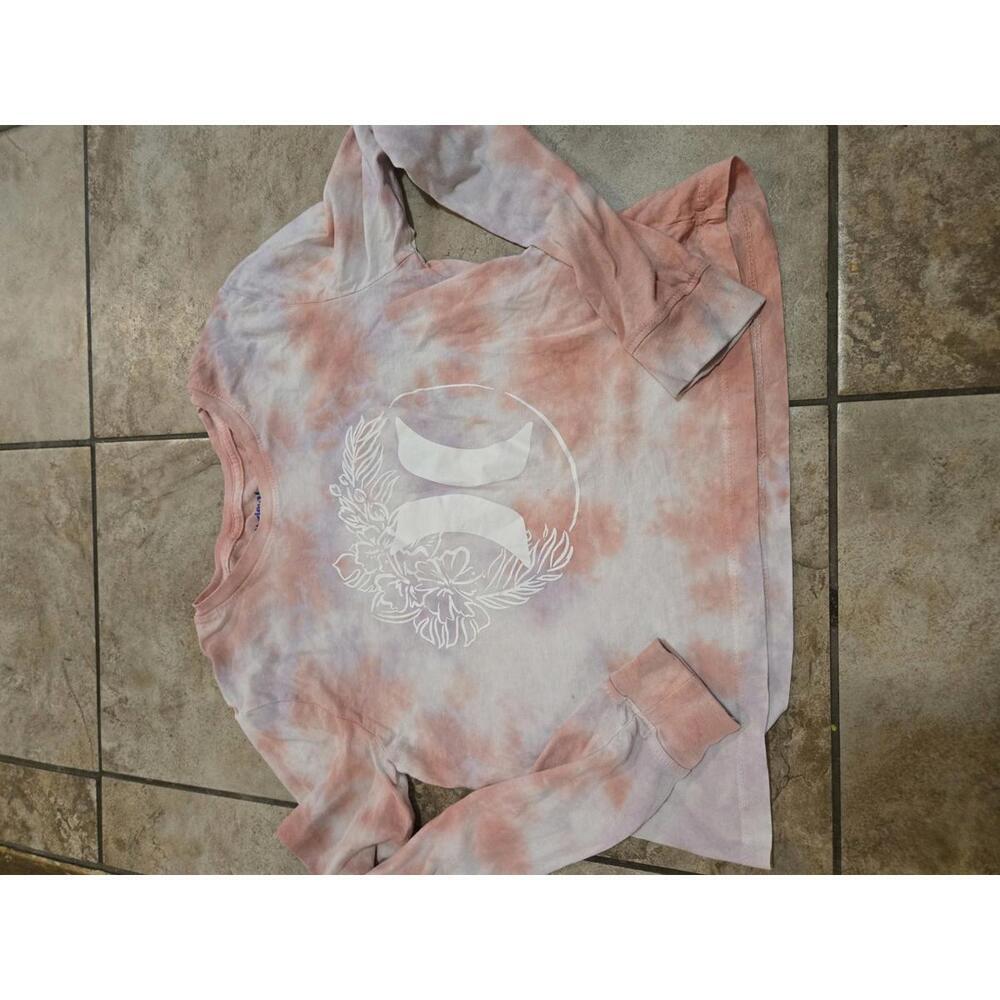 Hurley Women's Long Sleeve crop Tie-Dye T-Shirt, XS